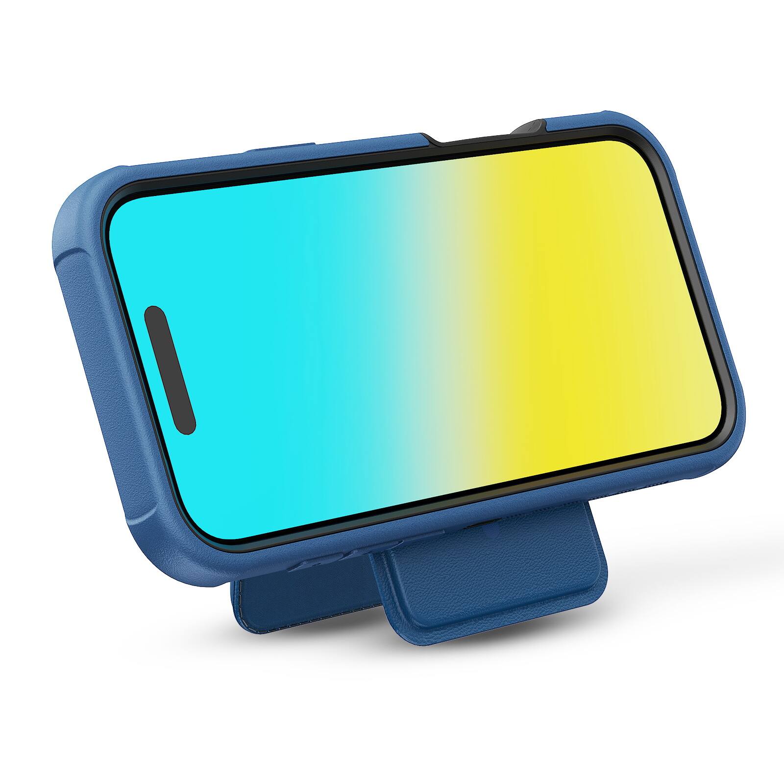 Back. Mybat Pro - Maverick Series Rogue Edition MagSafe Case + MagStash Wallet Folio for Apple iPhone 17 Pro Max - Blue.