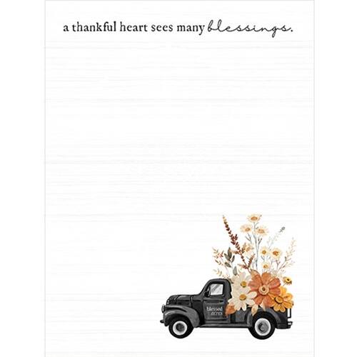 *A Thankful Heart Sees Many Blessings Notepad