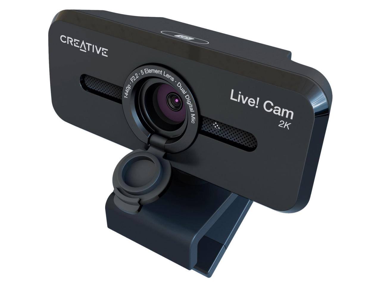 CREATIVE Live! Cam 2K  
1440p F2.2 5 Element Lens  
Dual Digital Mic