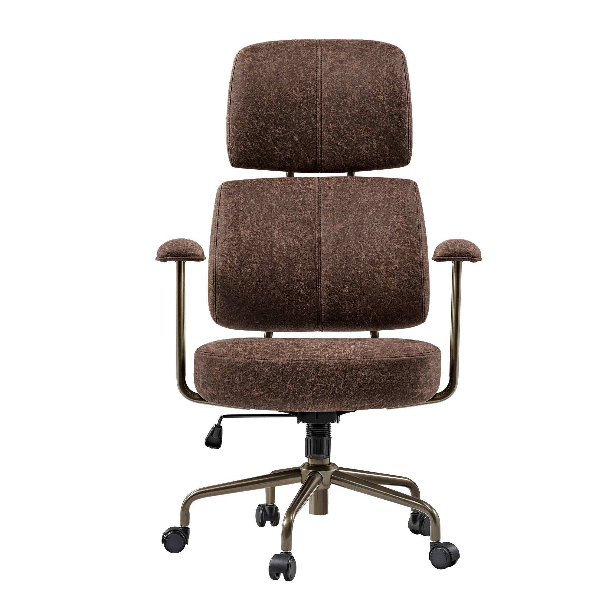 Left. Eureka Ergonomic - Mid Century Modern Home Office Chair High Back - Brown.