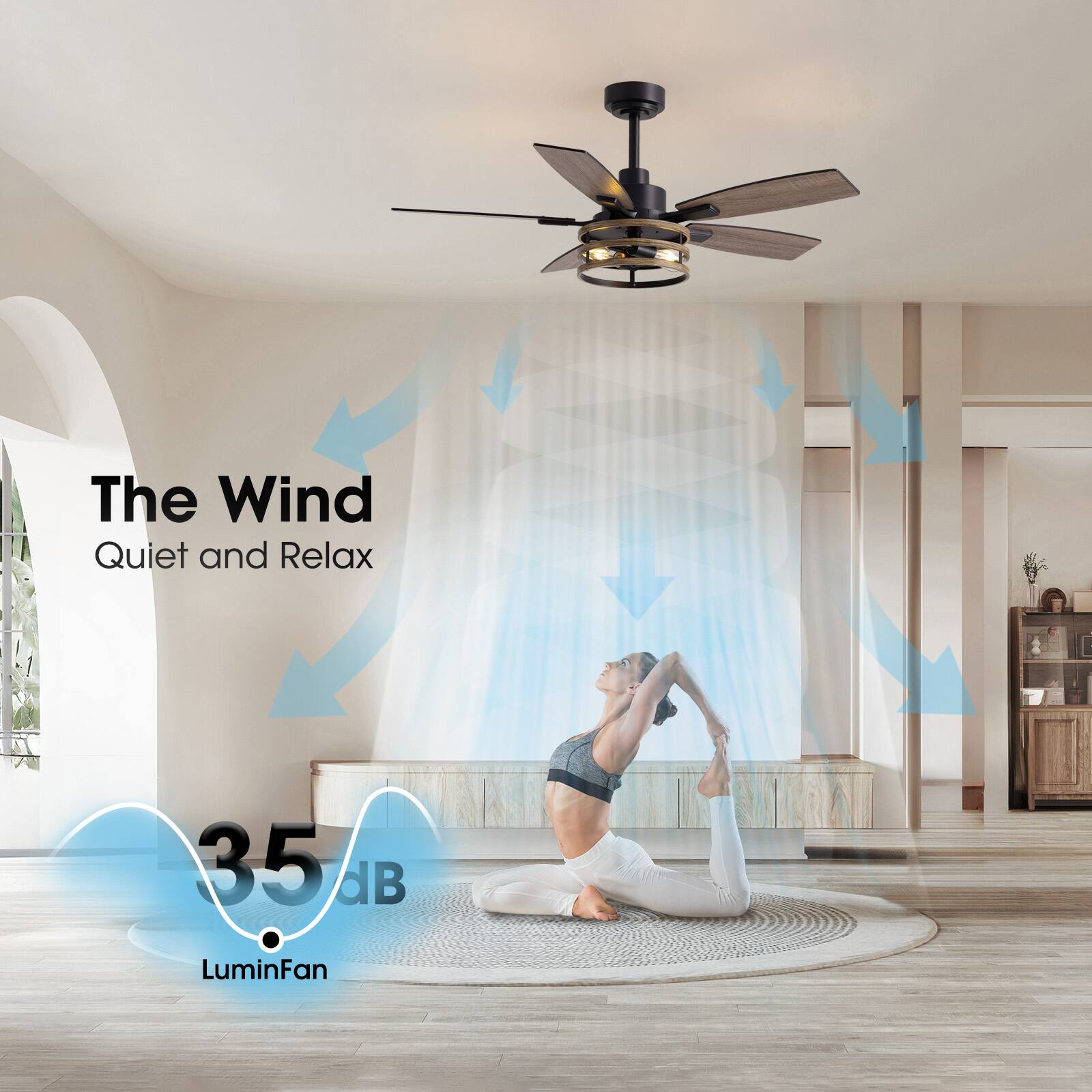 The Wind  
Quiet and Relax  

35 dB  

LuminFan