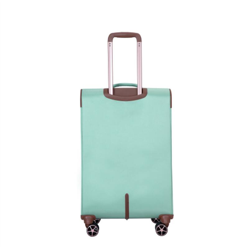Back. HTUTWOO - Softshell Suitcase Spinner Wheels Terylene Luggage Sets - 4-Piece Set 16/20/24/28, Carry On Suitcase, Lightweight - Green.