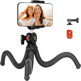Schertz - Mini Flexible Camera Tripod with Remote, Phone Holder & Action Camera Mount, Compatible with iPhone & GoPro Hero 9–13, M