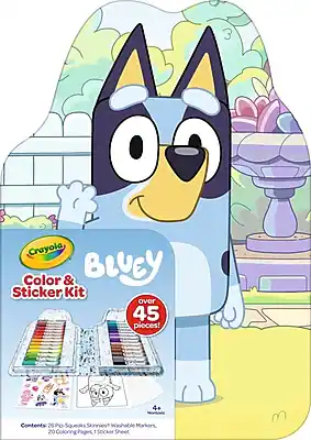 3 Crayola Color & Sticker Kit over 45 pieces!
4+
25 Pro-Squiggle Skinnies Washable Markers
20 Coloring Pages, 1 Sticker Sheet