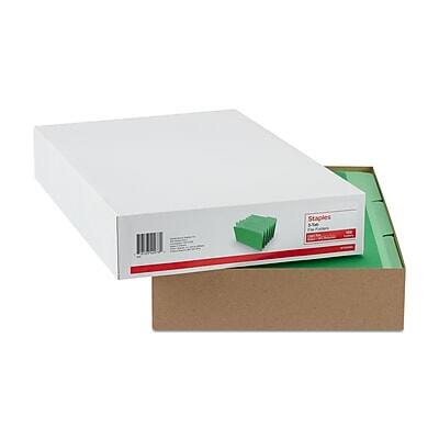 Alt View 4. Staples - Staples File Folders, 1/3-Cut Tab, Legal Size, Green, 100/Box (ST224584-CC) - Green.