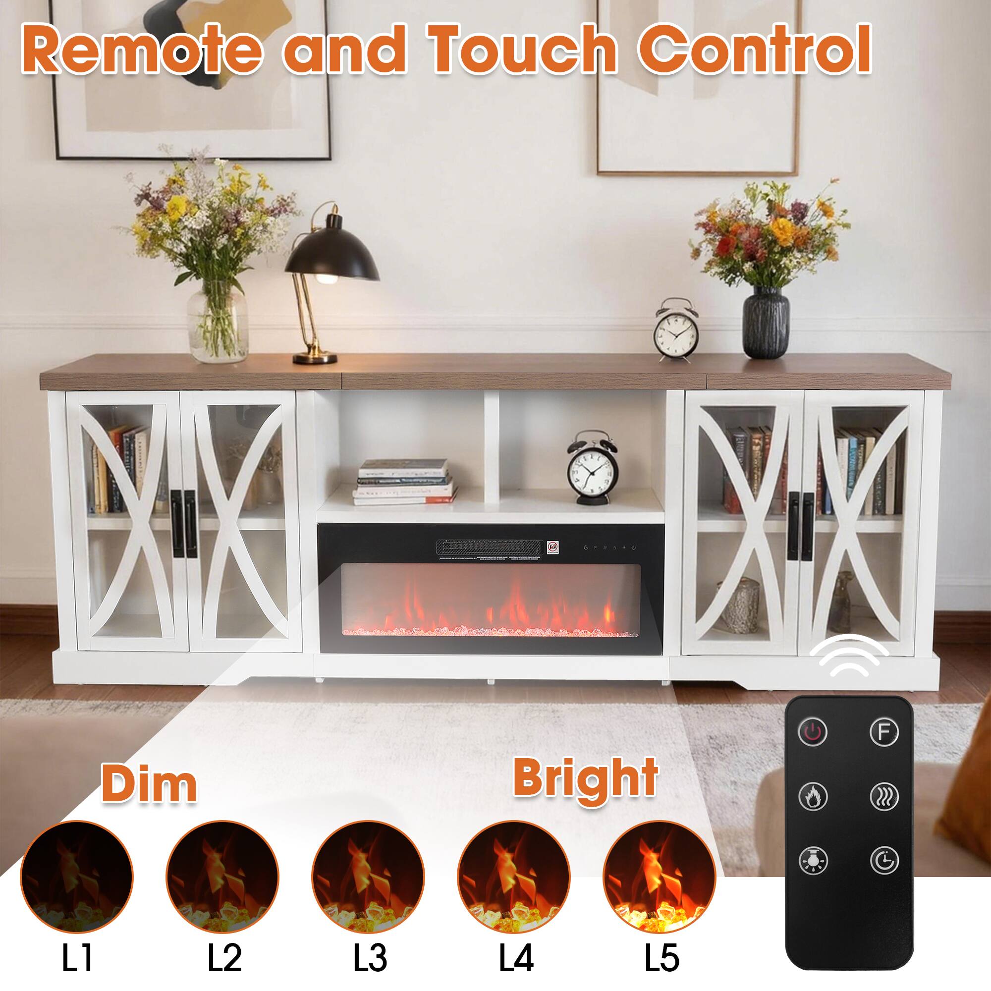 Remote and Touch Control

Dim  
L1 L2 L3

Bright  
L4 L5