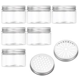 Unique Bargains - Premium Empty Scent Beads Container, Refillable Spice Tin Hollow Lid, 6pcs 4.1oz - For Aromatherapy, Scent, Storage - Clear