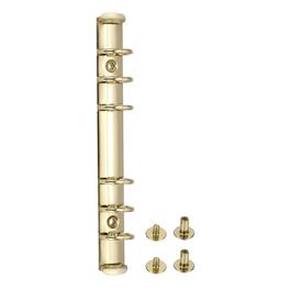 Unique Bargains - 6 Holes Ring Binder, A6 Notebook 20mm Book Binding Kits Planner Maker Binder Ring Clip Mechanisms with Screw - Gold