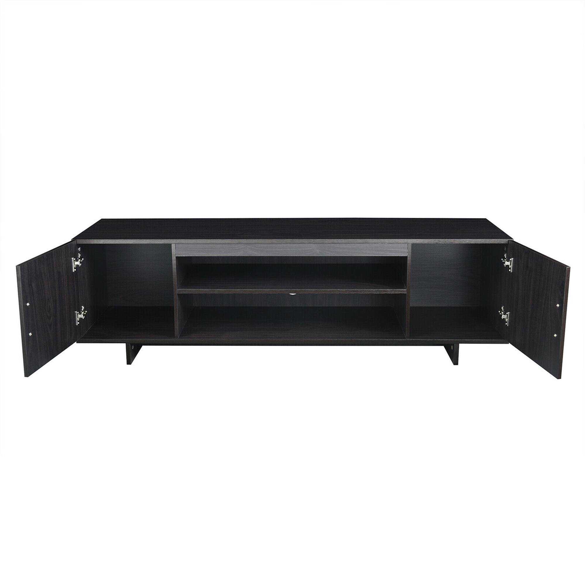 Alt View 5. Gymax - Modern TV Stand Media Entertainment Center for TV's up To 65'' w/Storage Cabinet - Black.