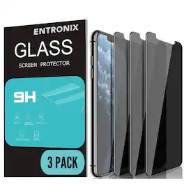 Entronix - Anti-Spy Privacy Screen Protector for iPhone 15 Pro - 3 Pack - Transparent
