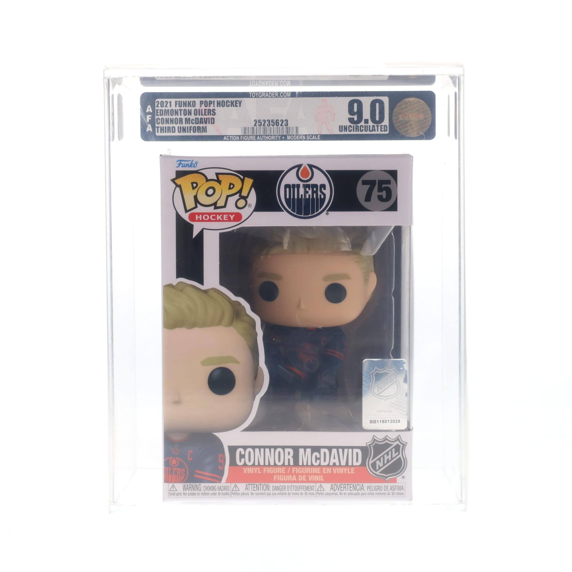 Edmonton Oilers NHL Funko POP Vinyl Figure | Connor McDavid (Third Uniform) | Rated AFA 9