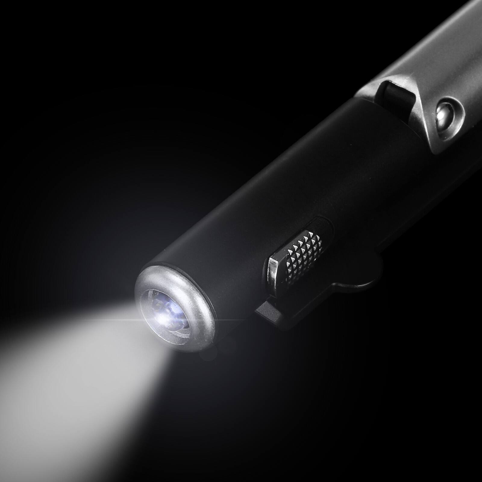 Alt View 4. Unique Bargains - 5pcs Multifunction Stylus Pen Capacitive Ballpoint Pens with LED Light, Foldable Phone Holder Stand - Black.