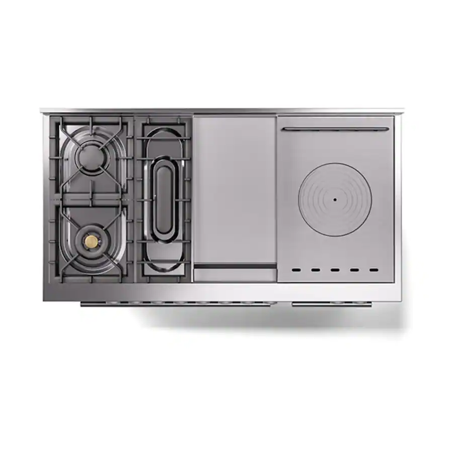 2 Range Dimensions ILVE Professional Plus II Series 48 in. Dual Fuel Range with 5 Sealed ...