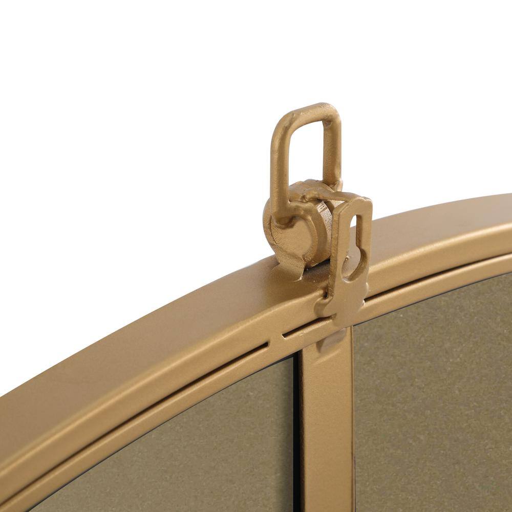 Alt View 6. Elegant Decor - Metal frame Round Mirror with decorative hook 48 inch Brass finish - Brass.