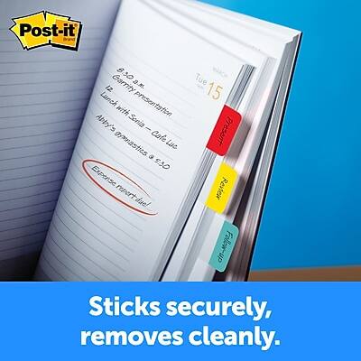 Post-it

8:30 AM - Garrity
12:00 PM - Lunch presentation with Abby's Sonia - gymnastics
5:30 PM - Expense report due!

Tue 15
Present Review Follow-up

Sticks securely, removes cleanly.
