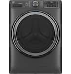 GE - 5.0 Cu. Ft. Stackable Smart Front Load Washer with Steam, SmartDispense and Odorblock Ultra Fresh Vent System - Carbon Graphite