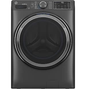 GE - 5.0 Cu. Ft. Stackable Smart Front Load Washer with Steam, SmartDispense and Odorblock Ultra Fresh Vent System - Carbon Graphite