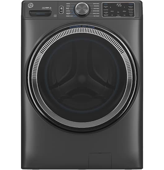 GE - 5.0 Cu. Ft. Stackable Smart Front Load Washer with Steam, SmartDispense and Odorblock Ultra Fresh Vent System - Carbon Graphite