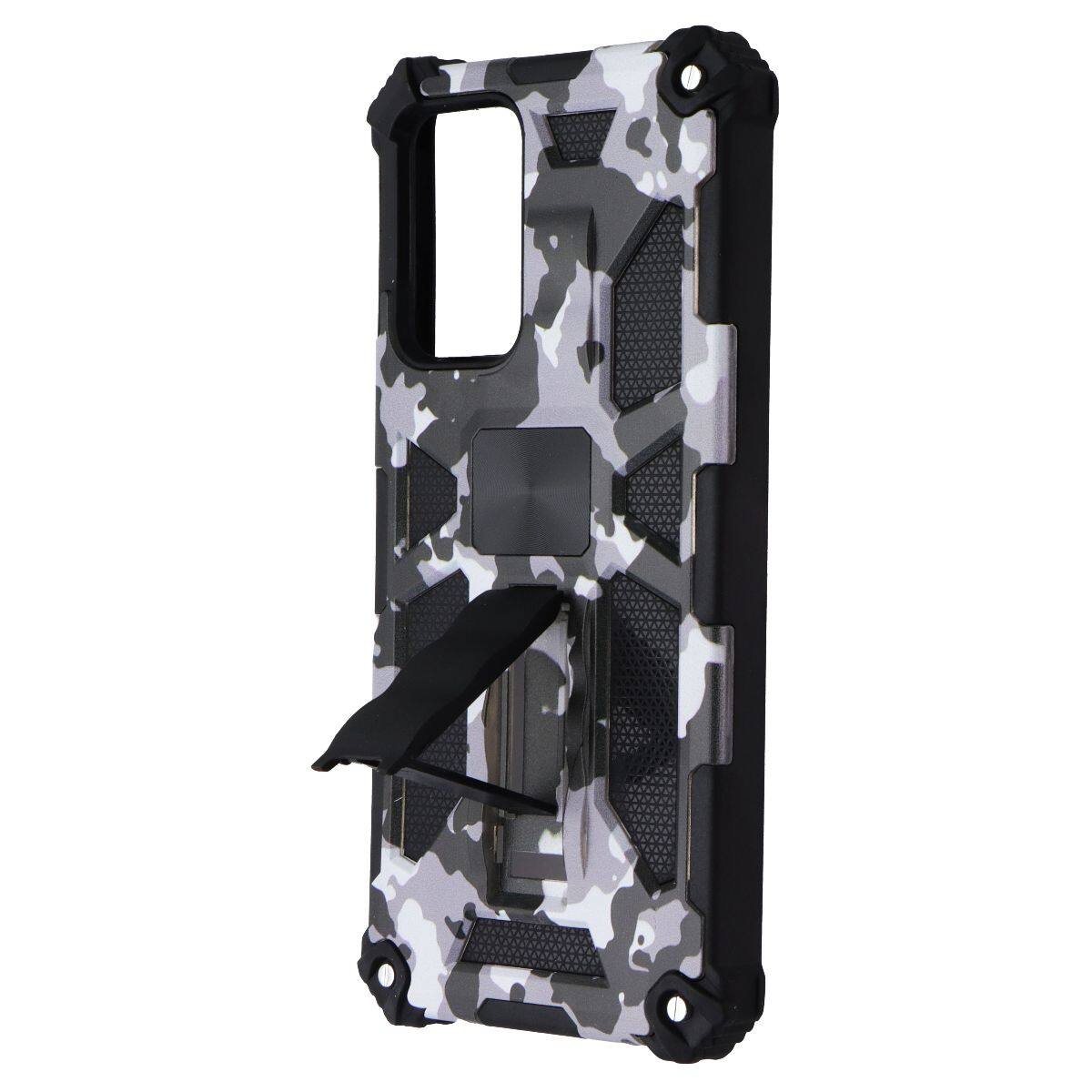 Front. Mybat - MyBat Rugged Kickstand Case for Samsung Galaxy A52 5G - White Camo/Black - Multicolor.