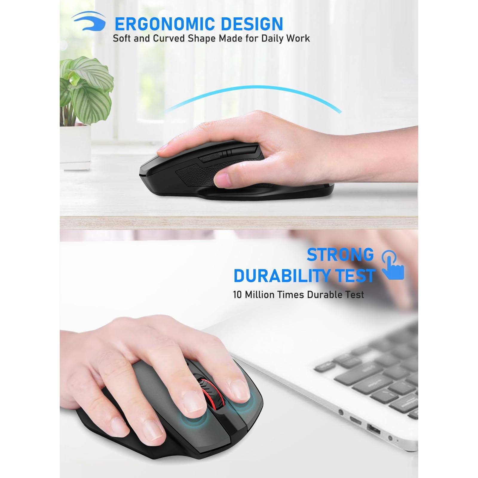 ERGONOMIC DESIGN  
Soft and Curved Shape Made for Daily Work  

STRONG DURABILITY TEST  
10 Million Times Durable Test