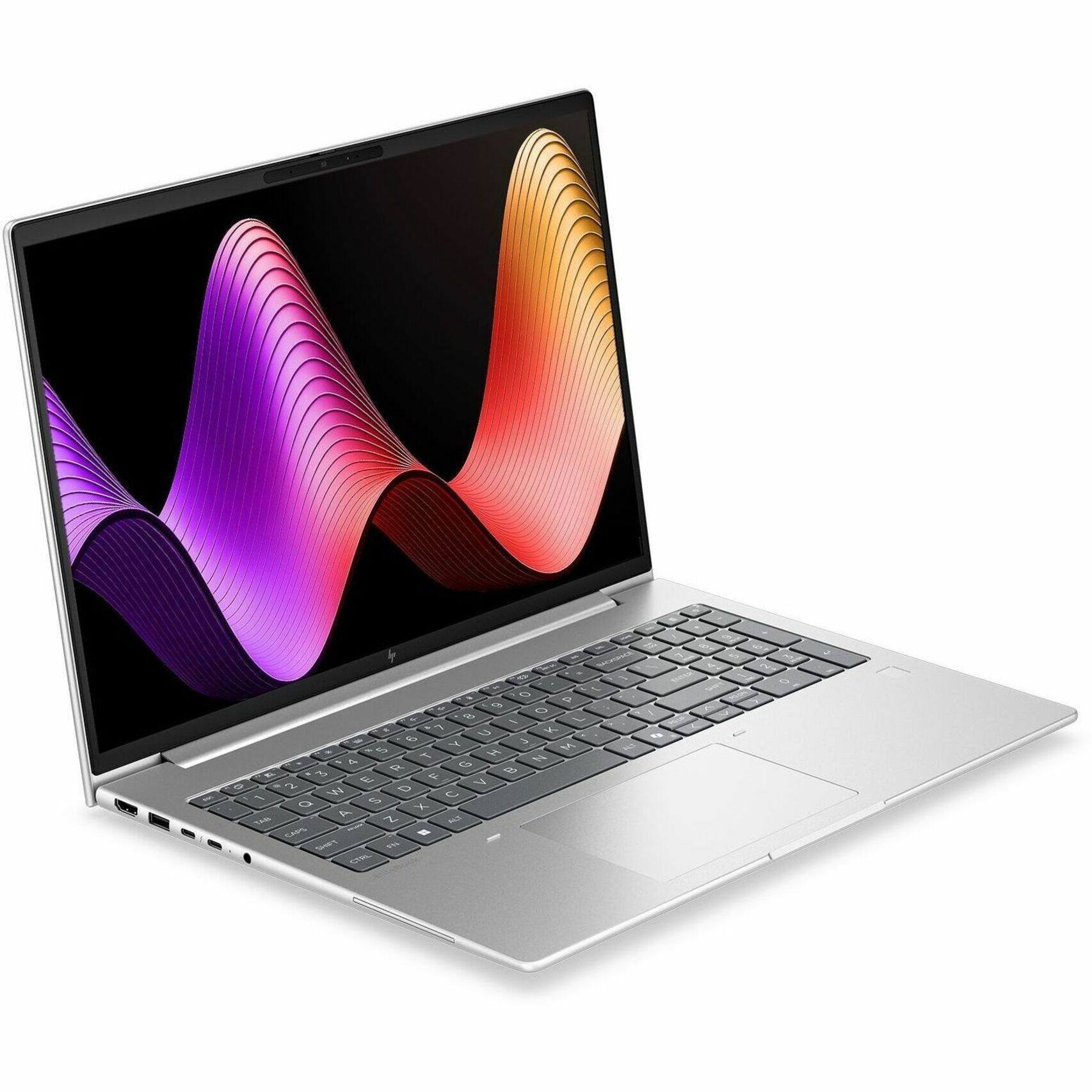 Alt View 30. HP - EliteBook 6 G2i 16" IPS 1920 x 1200 (WUXGA) Laptop - Intel Core Ultra 5 with 16GB Memory - 512 GB SSD - Pike Silver Aluminum, Gray.