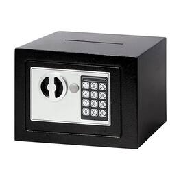 Cluzine - Mini Electronic Safe Box with Coin Slot, Digital Keypad, Steel Security Safe for Home Cash