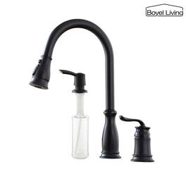 3-Spray Patterns 1.8 GPM Single Handle No Sensor Pull Down Sprayer Kitchen Faucet with Soap Dispenser