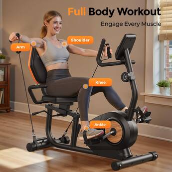 stationary bicycle for seniors Club Series+ Upright Lifecycle Bike SE4 / Black Onyx | Indoor Cycling Bike | Best Bike Home Body Workout VANSWE recumbent exercise bike with arm exerciser features moveable handles and elliptical The 9 Best Recumbent Exercise