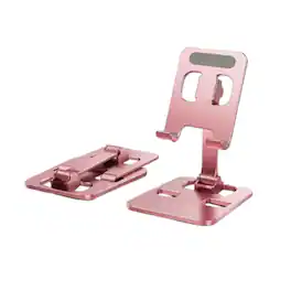 Home Collection - Universal Adjustable Metal Desk Stand for Phone & Tablet – Aluminum Foldable Holder (1 Pack) - Rose Gold
