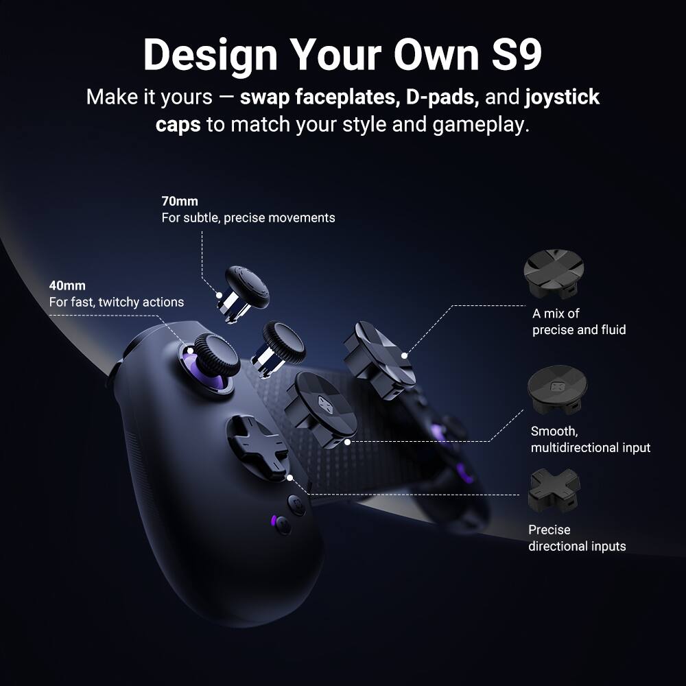 Abxylute S9 Mobile Gaming Controller Full Size Hall Effect
