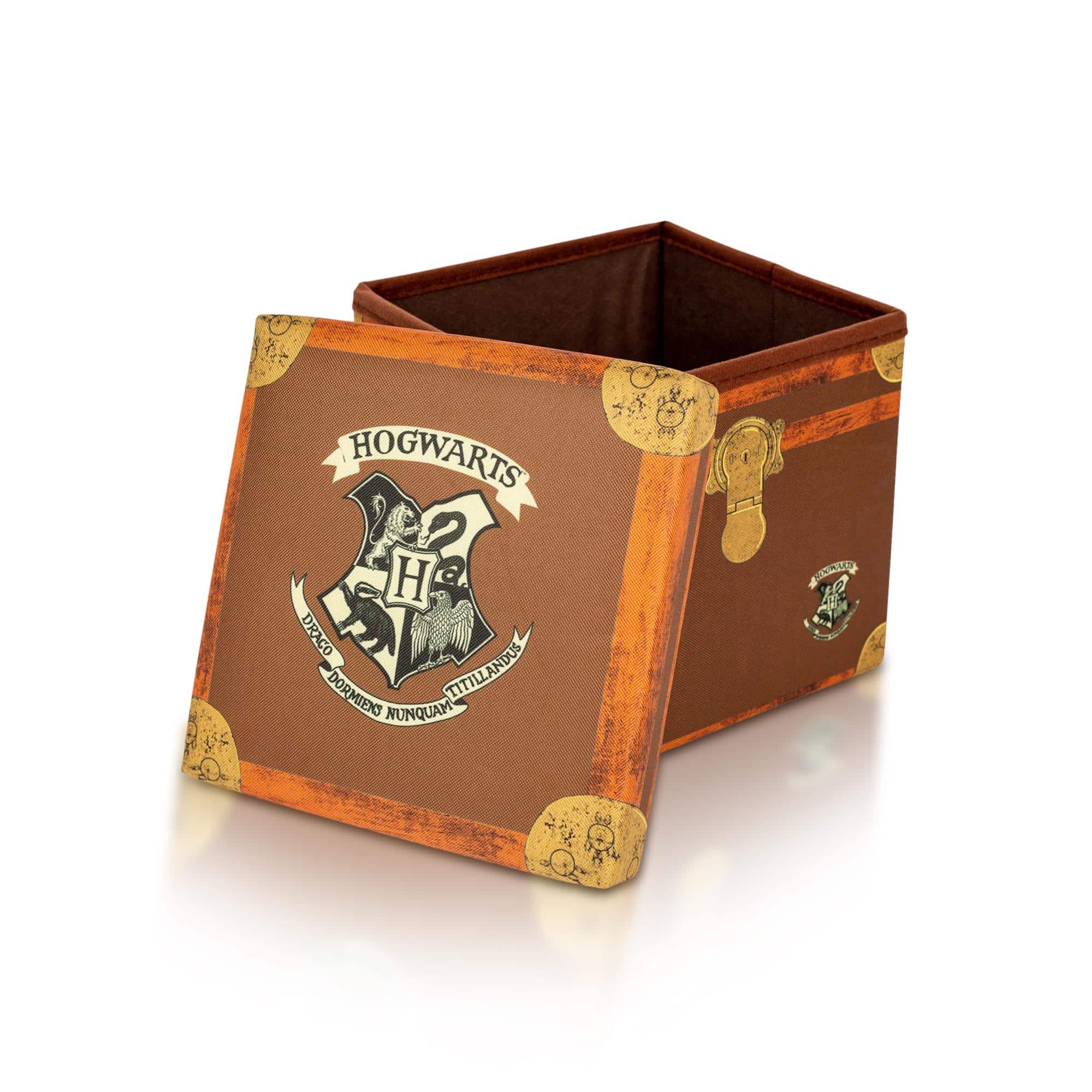Ukonic - Harry Potter Hogwarts Storage Bin with Lid | 10 Inches - Brown