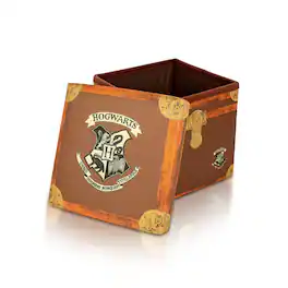 Ukonic - Harry Potter Hogwarts Storage Bin with Lid | 10 Inches - Brown