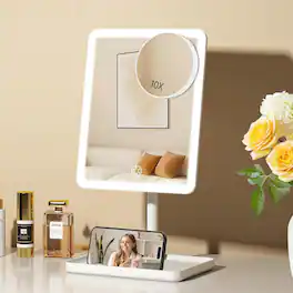 Stamp n Camp - FUNTOUCH Vanity Mirror with Lights, Makeup Mirror with Lights,Smart Touch with 3-Color Lighting,Dimmable - White