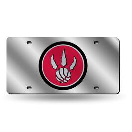 Rico Industries - Toronto Raptors Basketball Silver Mirror Look Laser License Plate - Multi