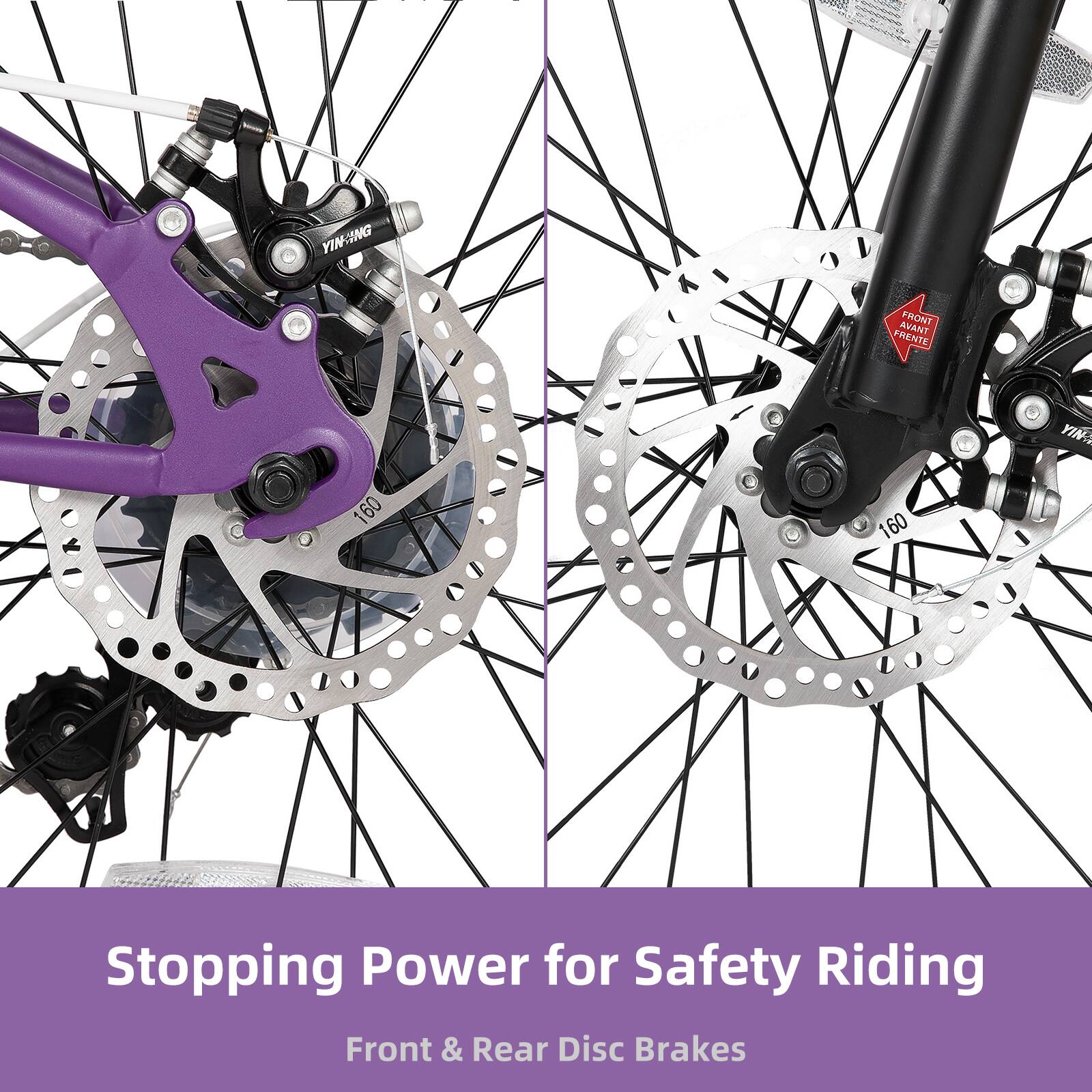 YIN/ING FRONT AVANT FRENTE YIN 160 160  
Stopping Power for Safety Riding Front & Rear Disc Brakes