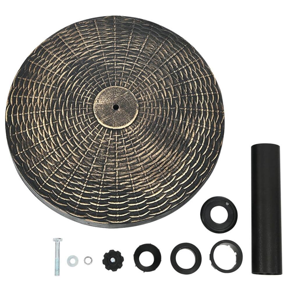 Alt View 4. Kadyn - Outdoor Umbrella Base 27 lbs Patio Market Umbrella Base Stand Black - Brown.