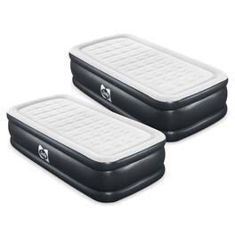 Sealy - Tritech Twin 20" Air Mattress Bed 2 Person with Built-In AC Pump, 2 Pack - White