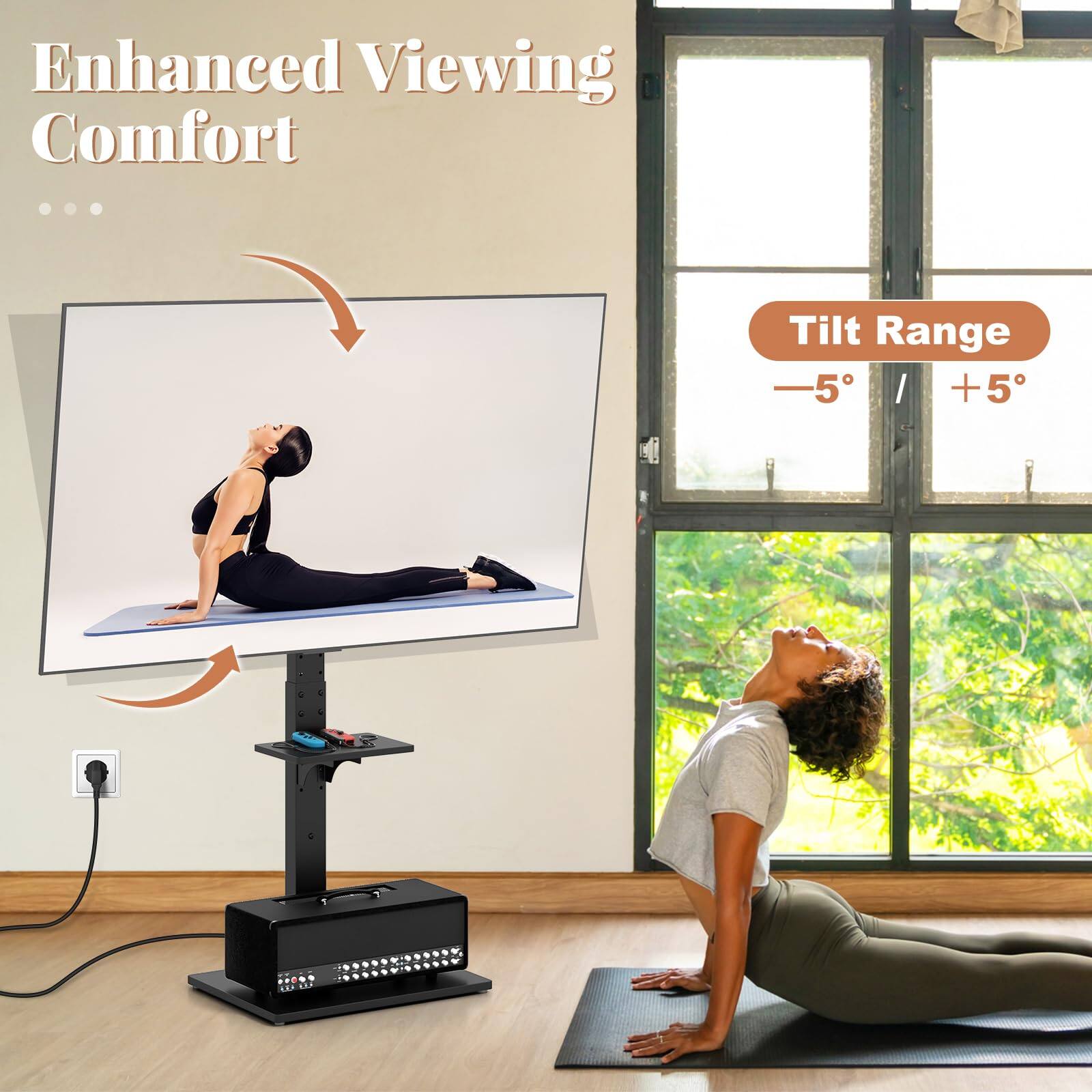 Enhanced Viewing Comfort

Tilt Range -5° / +5°