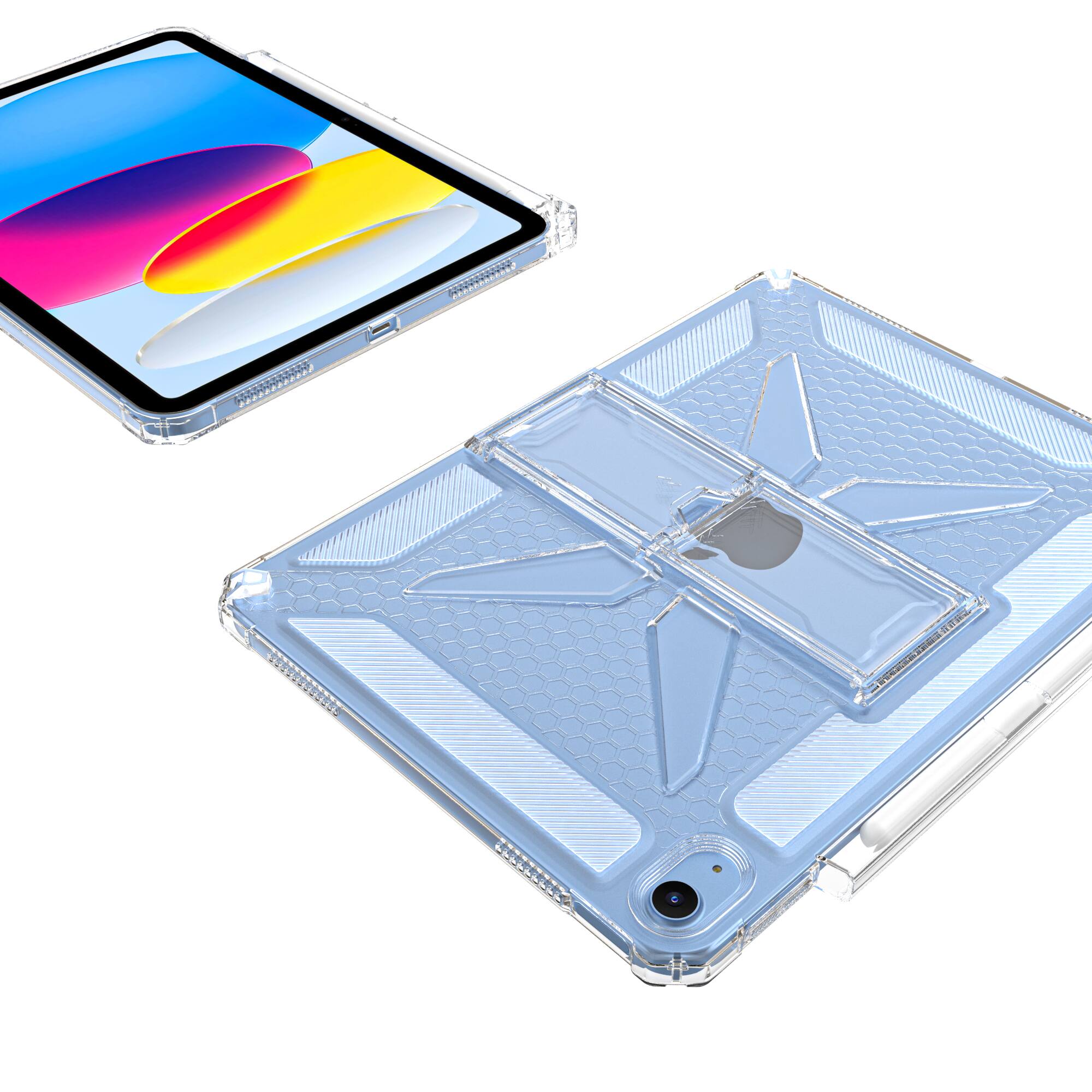 Alt View 1. Dteck - Case for iPad A16 11th Gen 11" 2025/ 10th Gen 10.9" 2022, Slim Shockproof Stand Transparent Cover with Pencil Holder - Clear.