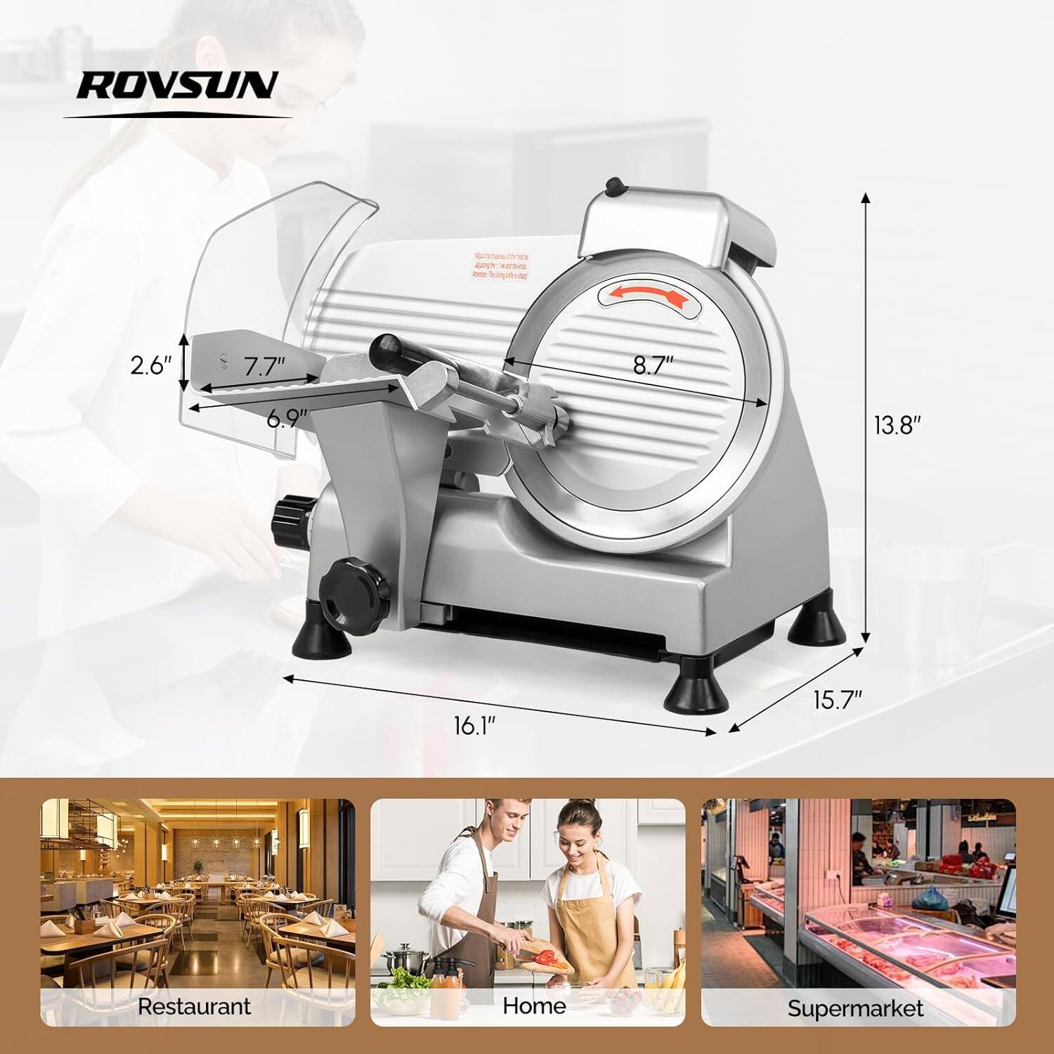 ROVSUN

Goktosuewes dmts SWNe kogitode

2.6" 7.7" 8.7" 6.9" 13.8" 16.1" 15.7"

Restaurant Home Supermarket