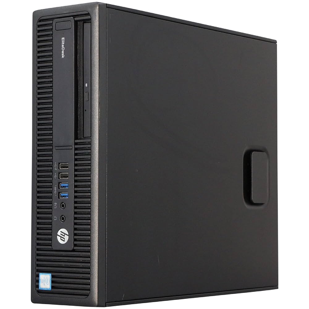 Alt View 1. HP - HP EliteDesk 800 G2 SFF Desktop PC, Intel Core i5-6500 up to 3.60GHz, 16GB DDR4 RAM, 512GB SSD, WiFi, Windows 11 Pro - Black.