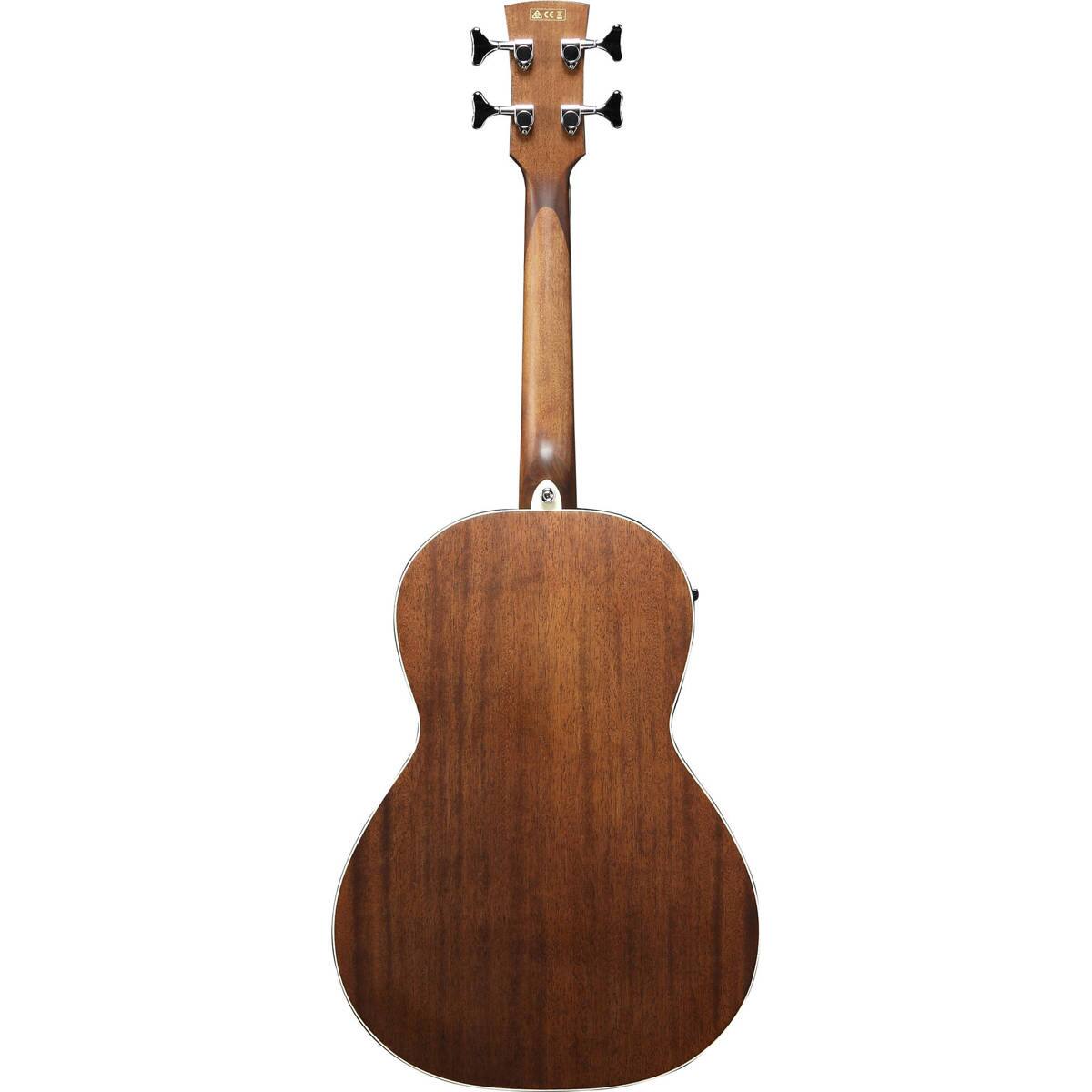 Alt View 2. Ibanez - Ibanez PNB14E Parlor Maple Neck Acoustic/Electric Bass Guitar, Open Pore Natural.