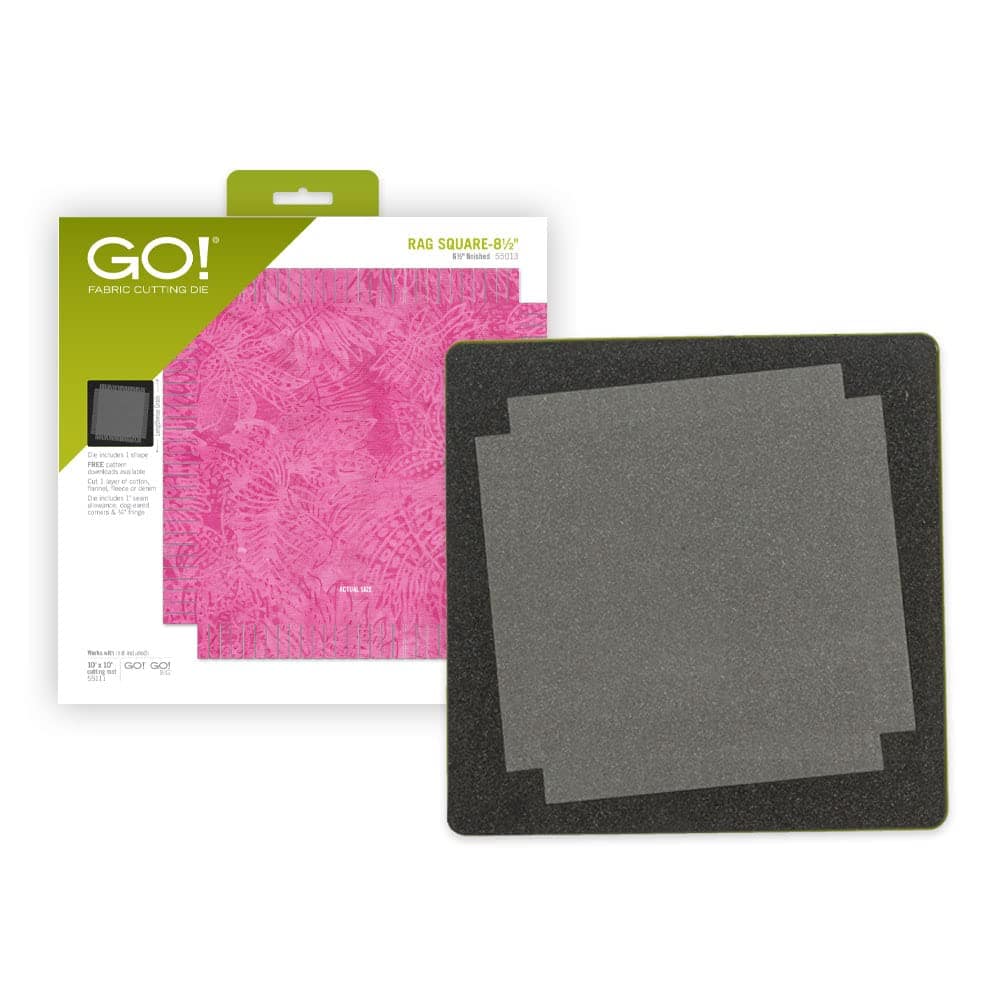 AccuQuilt - GO! Fabric Cutting Dies; 8-1/2 inch; Rag Square - Red