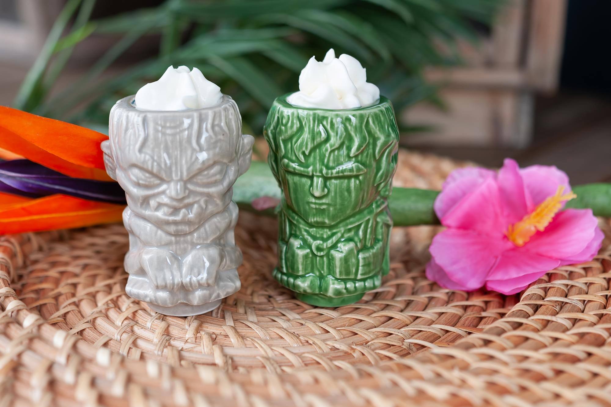 Alt View 4. ThinkGeek - Geeki Tikis Lord Of The Rings Frodo & Gollum Mini Muglets | 2-Ounce Ceramic Mugs - Green.