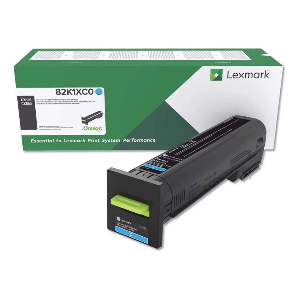 Lexmark - 82K1XC0 22,000 Page-Yield Return Program Extra High-Yield Toner - Cyan price history on PriceWatchPro
