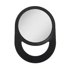 Zadro - Hand Mirror with Handle - Lightweight and Compact for Perfect Grooming - Made In USA - Black