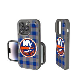 Keyscaper - NHL - New York Islanders Plaid Soft Touch iPhone Case - 14 - Gray