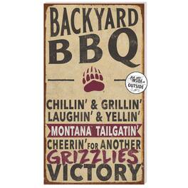 Jardine - Montana Grizzlies 11'' x 20'' Indoor/Outdoor BBQ Sign - Brown