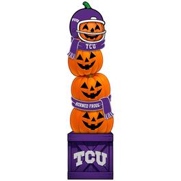 Fan Creations - TCU Horned Frogs 31" Stacked Pumpkin Leaner - Multicolor