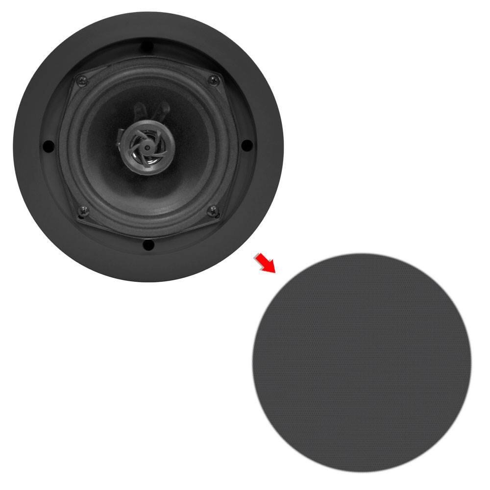Alt View 3. Sterilite - 2) NEW Pyle PDIC81RDBK 250W 8 Inch Flush In-Wall In-Ceiling Black Speakers Pair - Black.